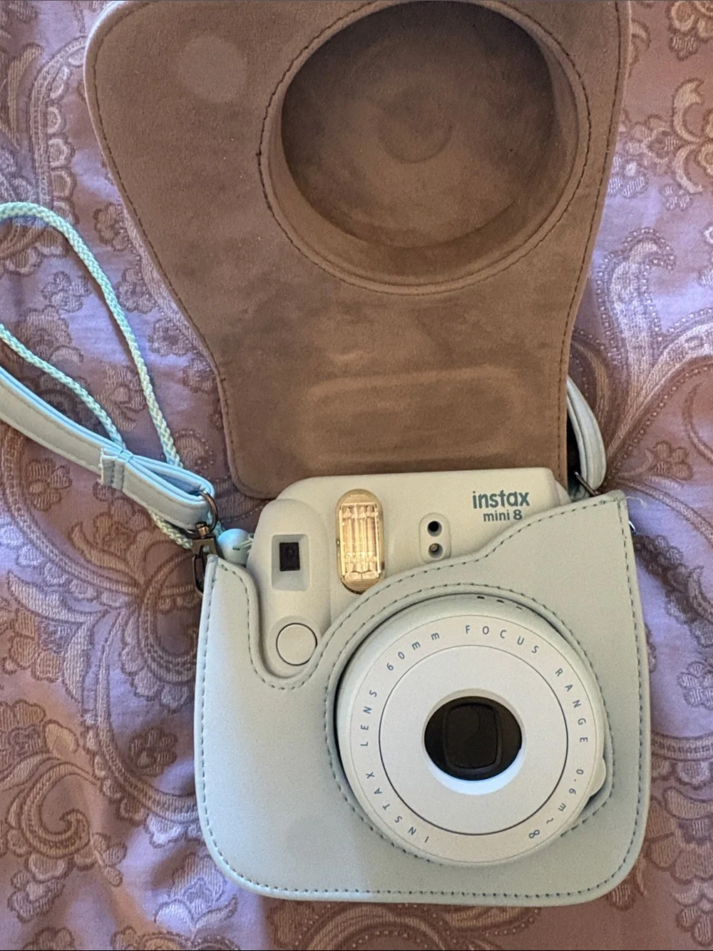 Fujifilm instax mini 8 Instant Camera in light blue with matching case
